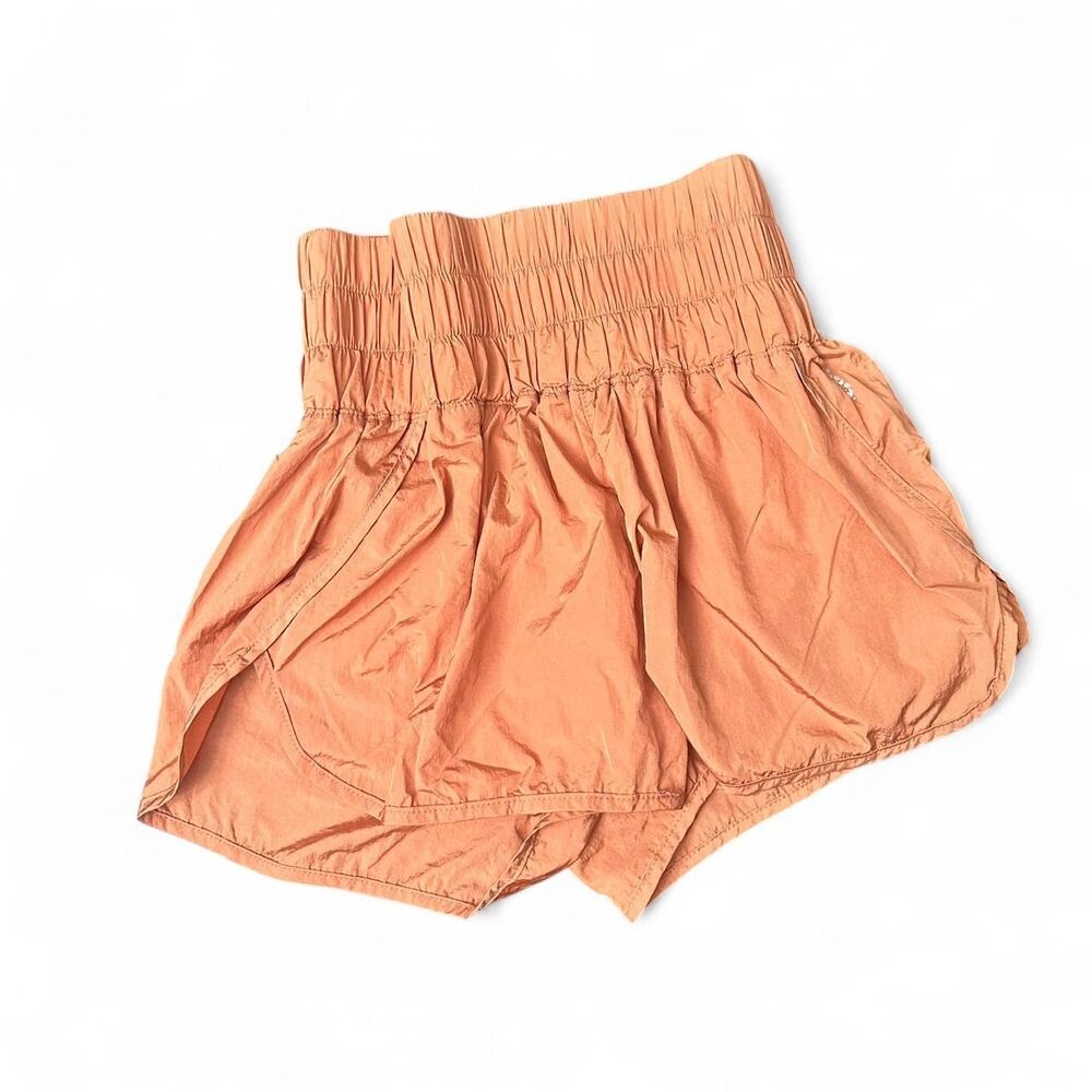 Free People Way Home Shorts Orange Size M Lightweight Running Lounge